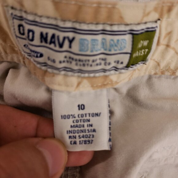 Old Navy Womens Beige Cropped Drawstring Pants W/ Pockets Size 10 - Picture 10 of 10